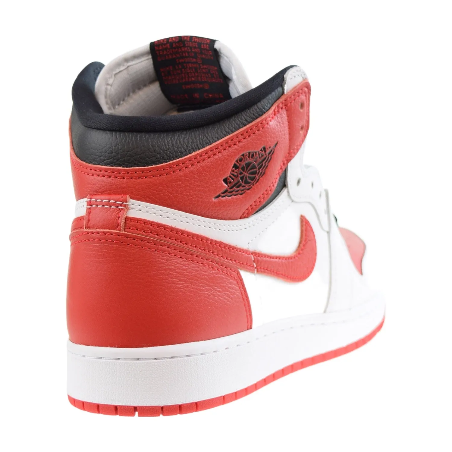 Jordan 1 Retro High (GS) Big Kids Shoes White-University Red