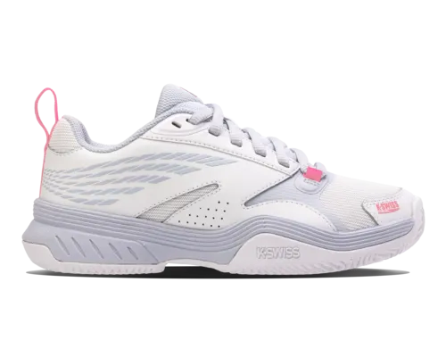 K-Swiss Women's Speedex Padel White Arctic Ice Neon Pink Shoes