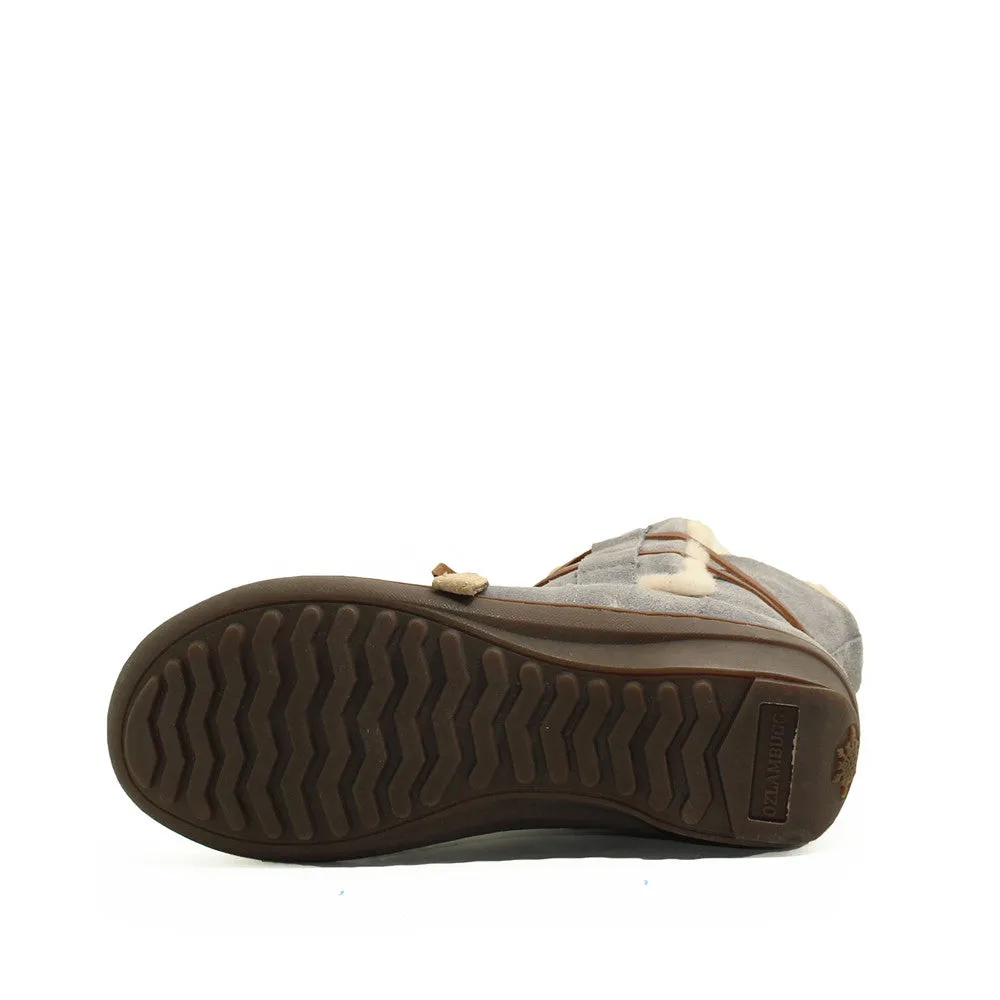 Lace Up Short Boots - Grey