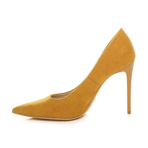 Ladies High Heel Pointed Contrast Smart Court Shoes