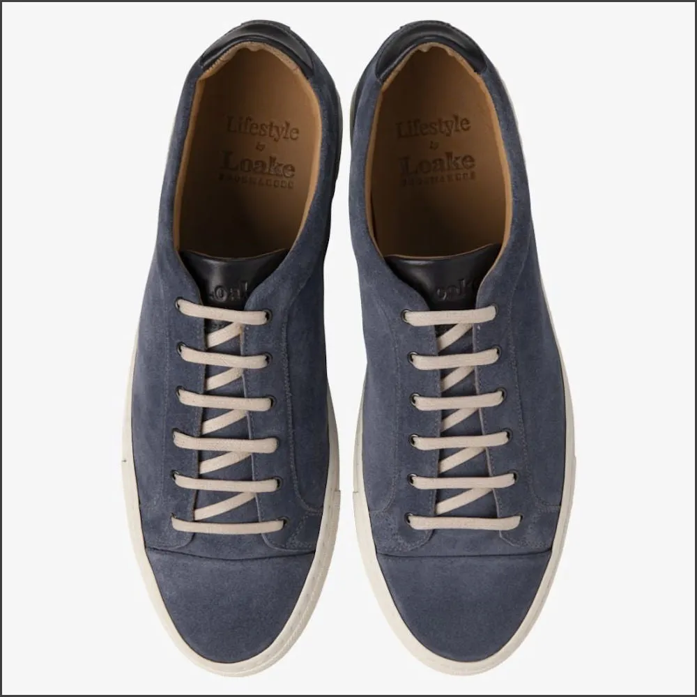 Loake Dash Light Blue Suede Sneaker@