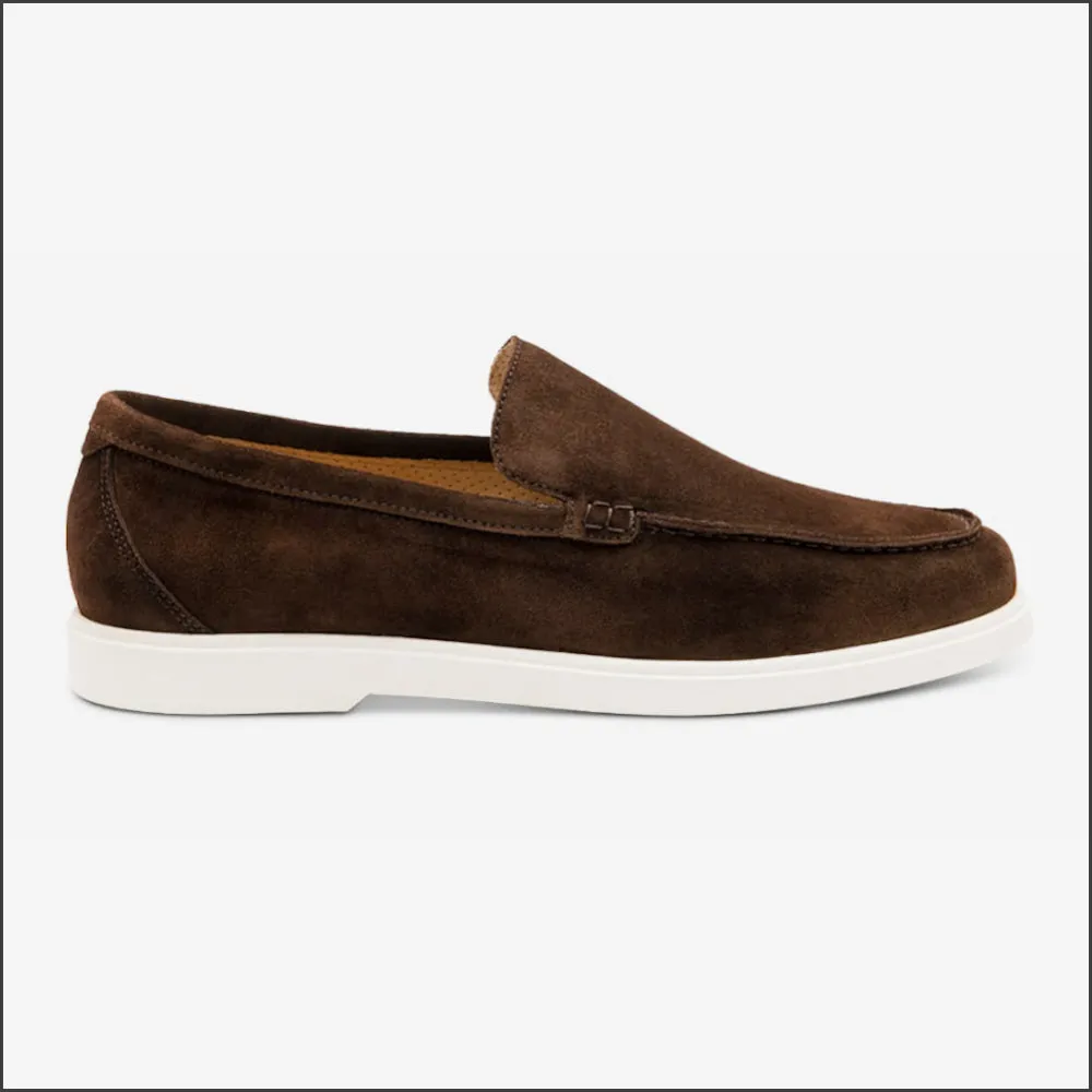 Loake Tuscany Chocolate Brown Suede Loafer--