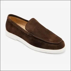 Loake Tuscany Chocolate Brown Suede Loafer--