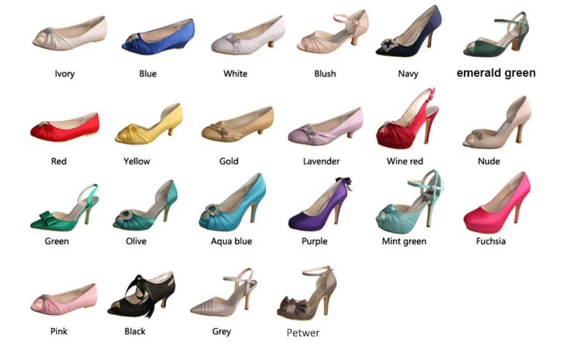Low Heel Wedding Shoes, ROUND TOE, Custom Colours with 'Cherry Blossom'