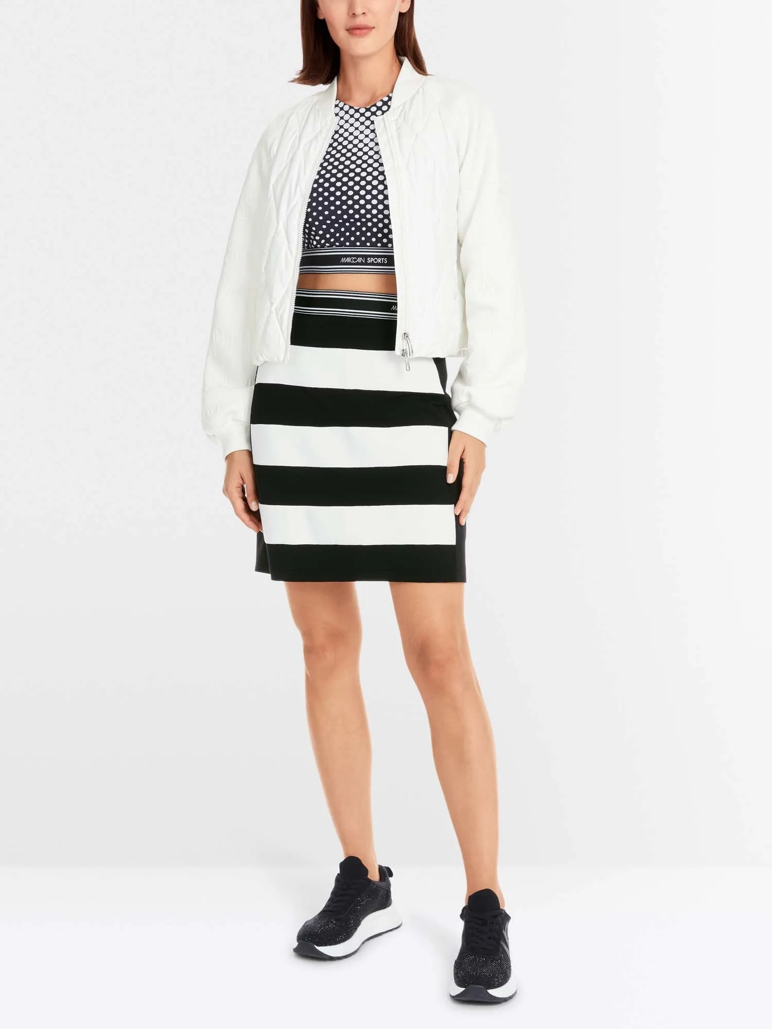 Marc Cain Sports Knitted Striped Skirt
