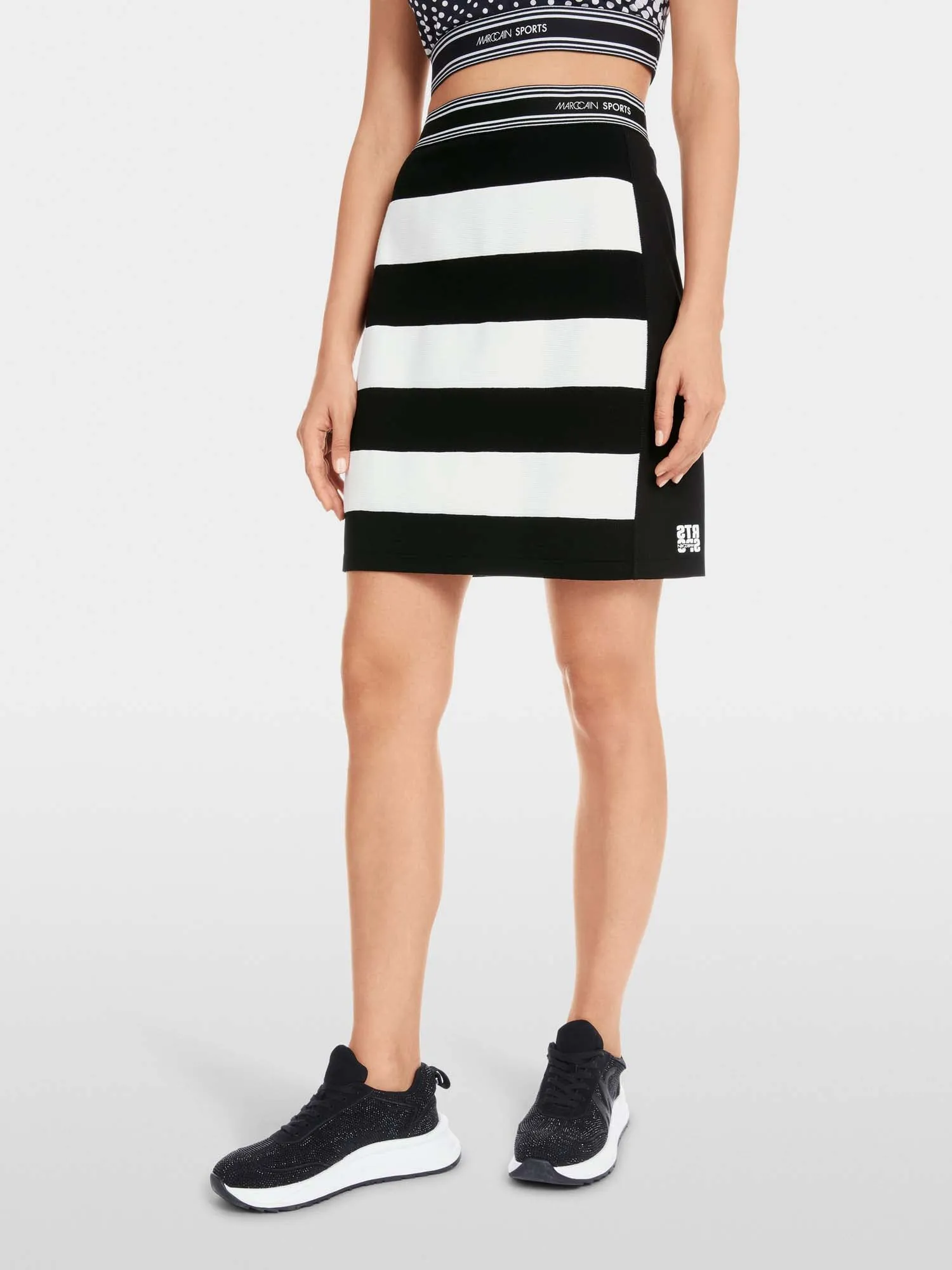 Marc Cain Sports Knitted Striped Skirt