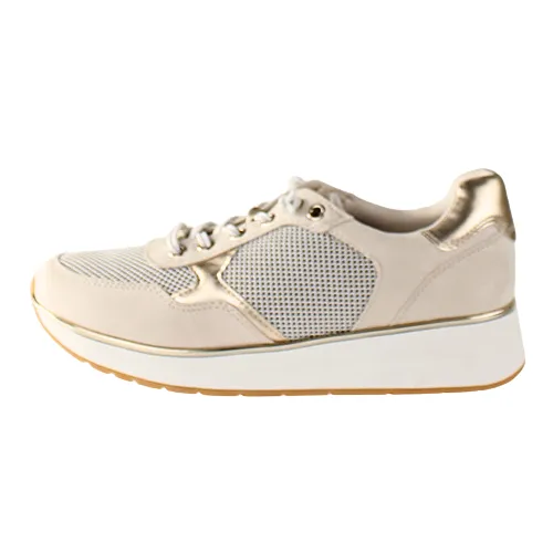 Marco Tozzi Ladies Wedge Trainers - 23731-42 - Cream/Rose