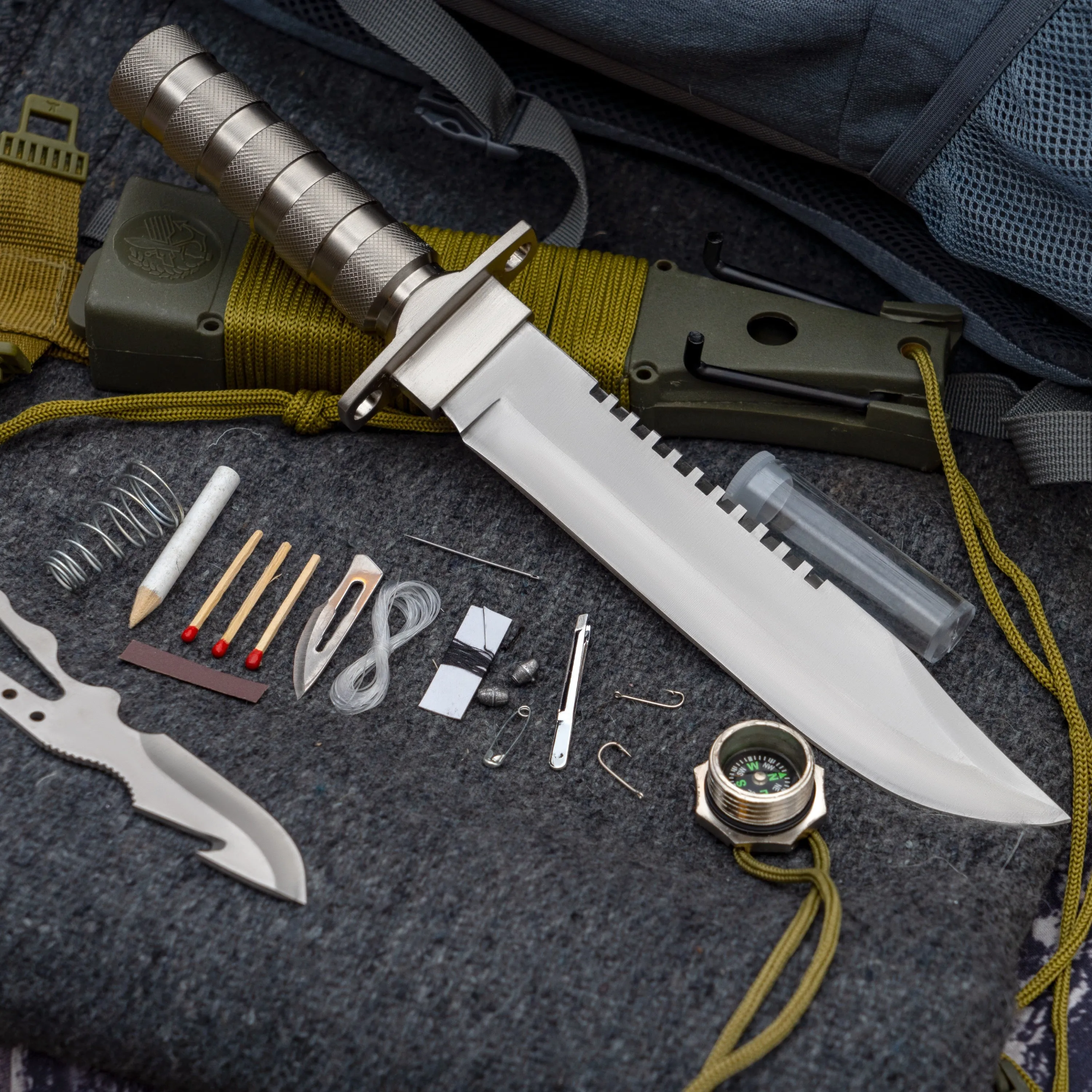 Maxam 12-Piece Survival Knife Set