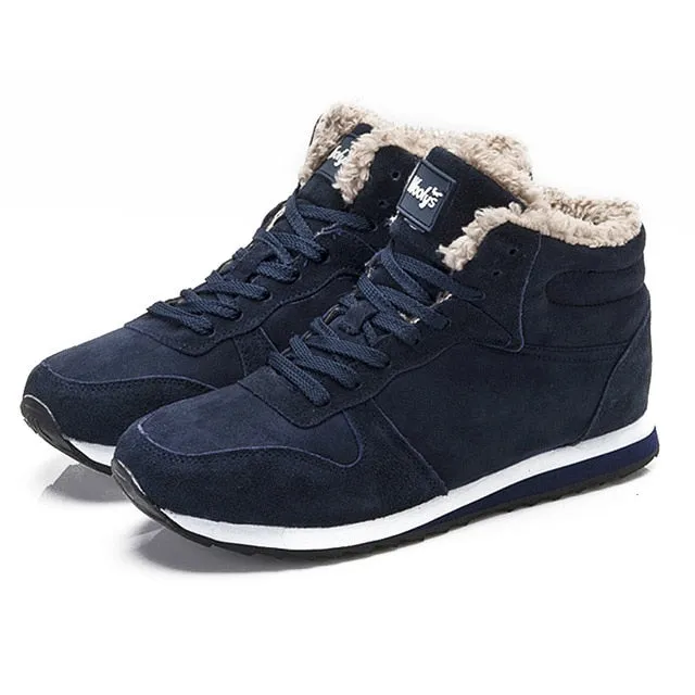 Men Ankle Boots Warm  LAKESHI