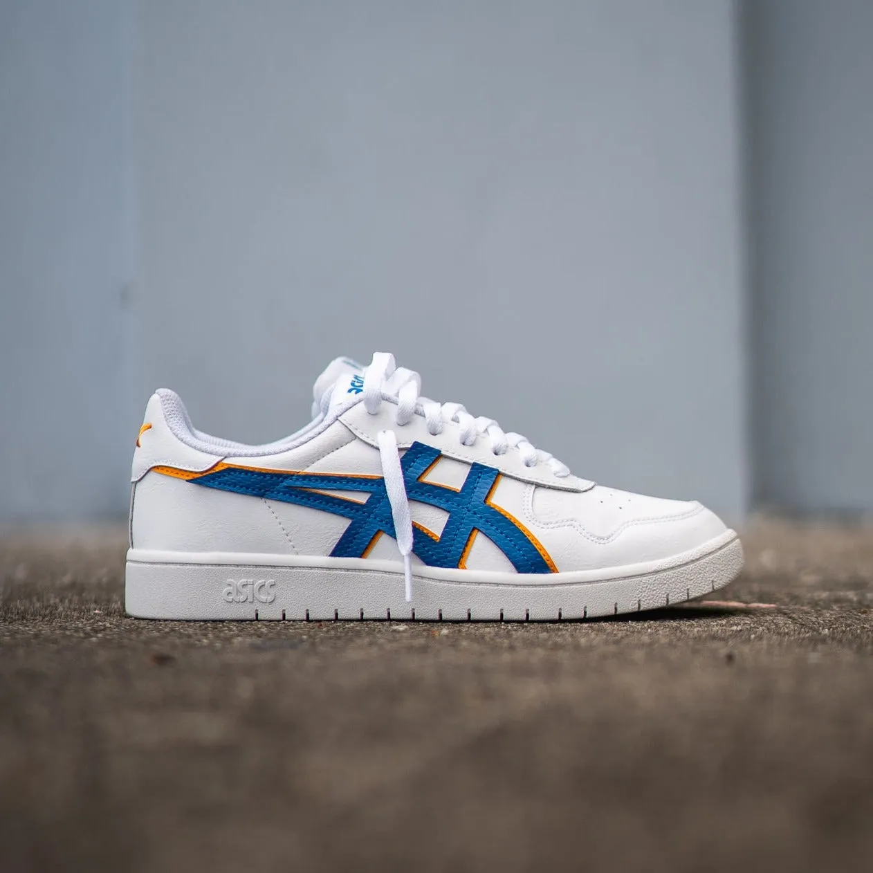Mens Asics Japan S (White/Lake Drive/Citrus)