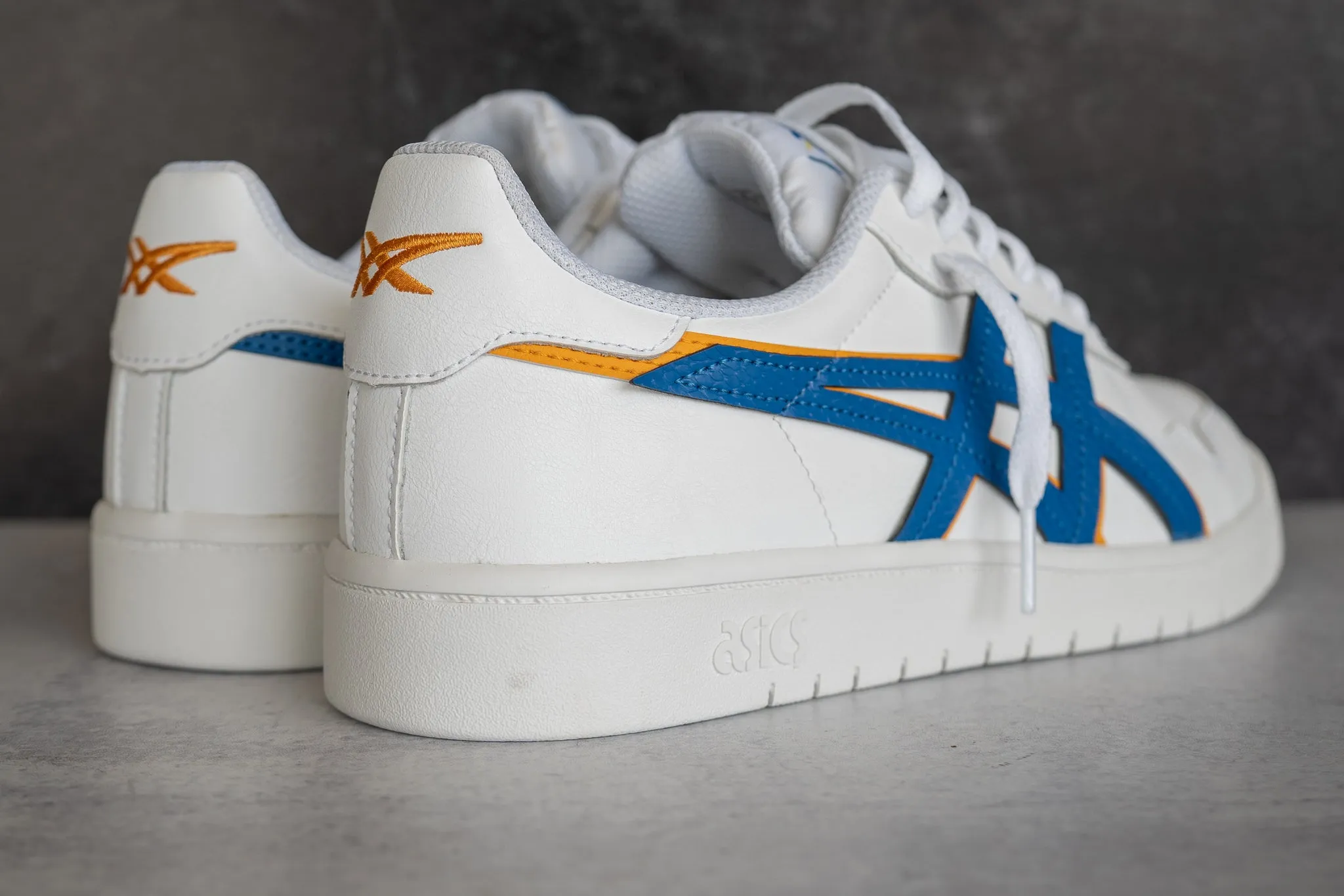 Mens Asics Japan S (White/Lake Drive/Citrus)