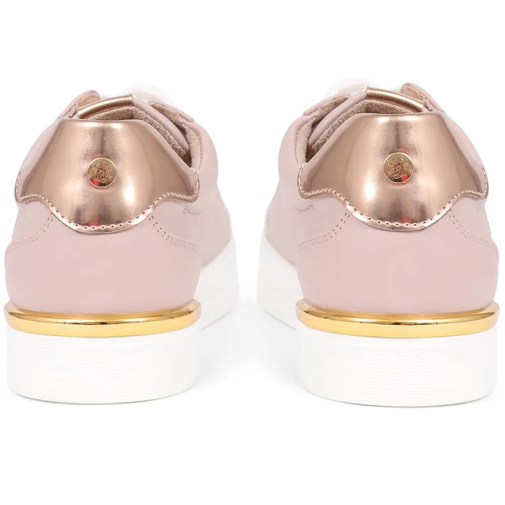Metallic Accent Lace Up Trainers - BELWBINS39027 / 325 056