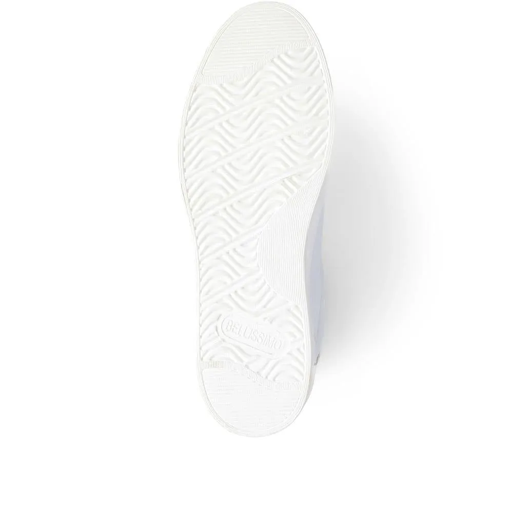 Metallic Accent Lace Up Trainers - BELWBINS39027 / 325 056