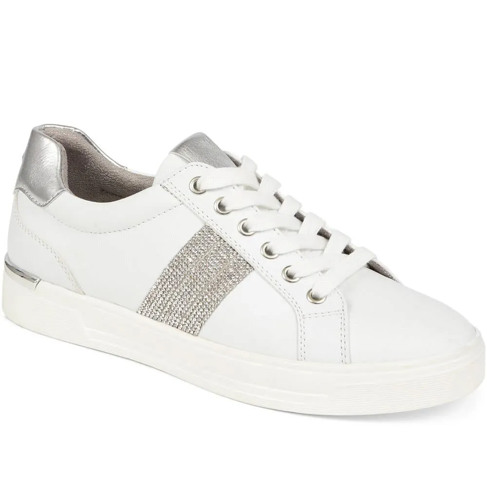 Metallic Accent Lace Up Trainers - BELWBINS39027 / 325 056
