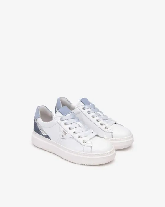 NeroGiardini - E513040D White and Blue Trainer