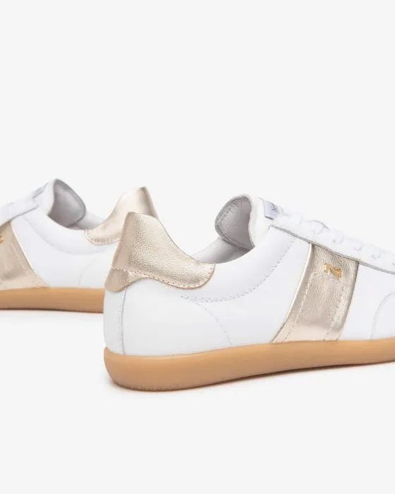 NeroGiardini - White and Gold Retro Trainer
