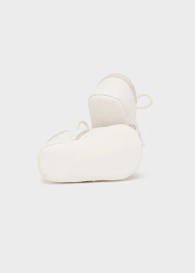 Newborn Boy Ivory Pre-Walker Shoes