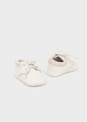 Newborn Boy Ivory Pre-Walker Shoes