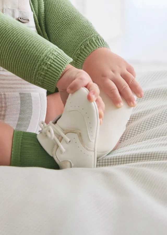 Newborn Boy Ivory Pre-Walker Shoes