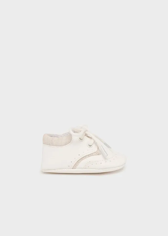 Newborn Boy Ivory Pre-Walker Shoes