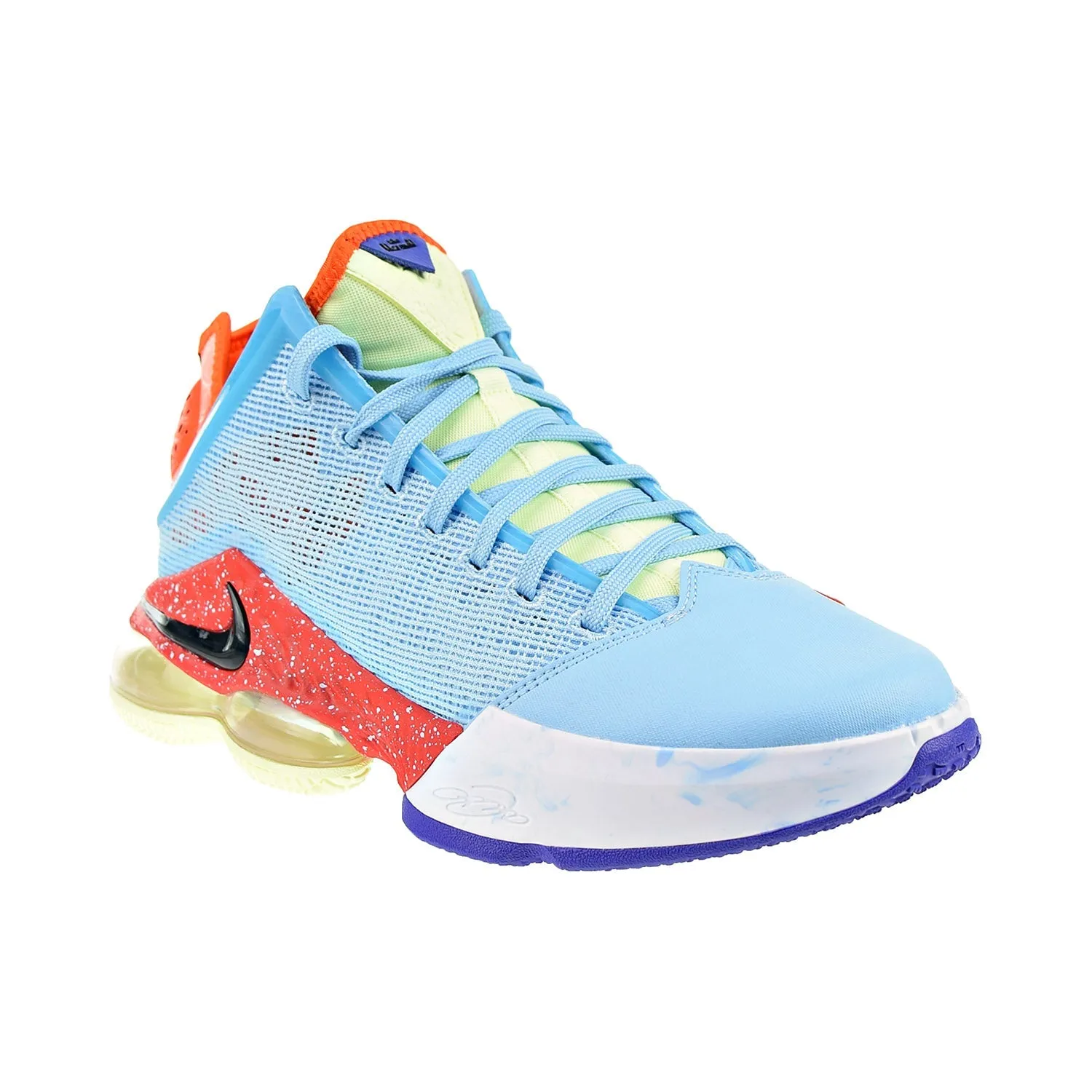 Nike LeBron XIX 19 Low Men's Shoes Blue Chill-Light Crimson-Safety Orange