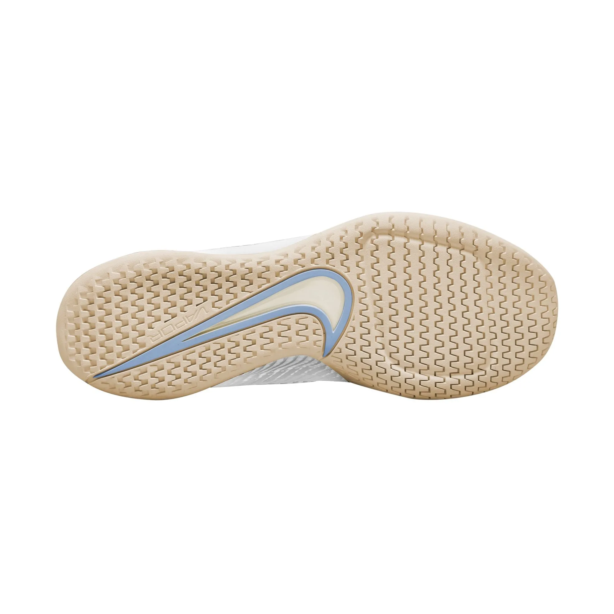 Nike Women's Court Air Zoom Vapor  11 Shoes in WHITE/LIGHT BLUE-SAIL-GUM LIGHT BROWN