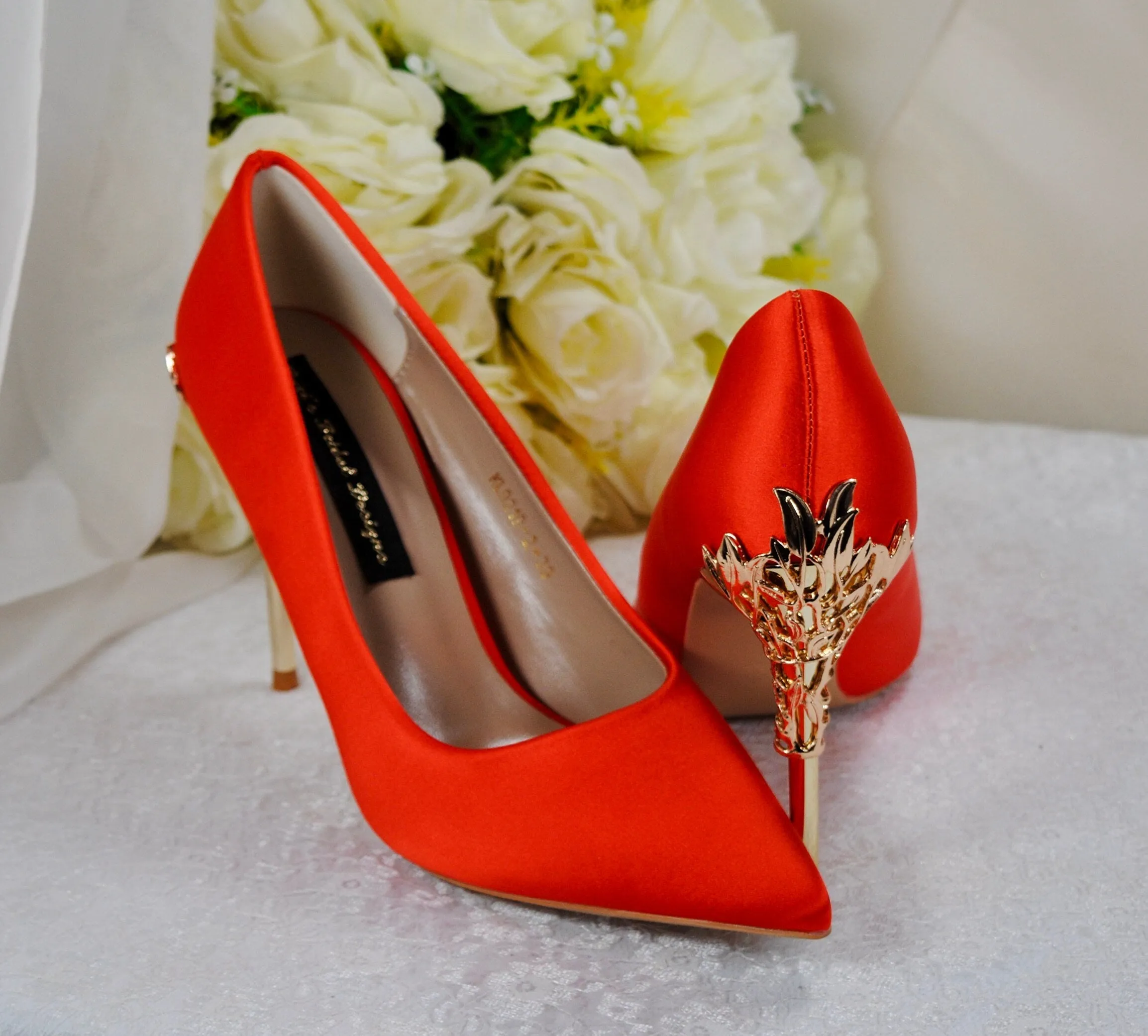 Orange Bridal Shoes