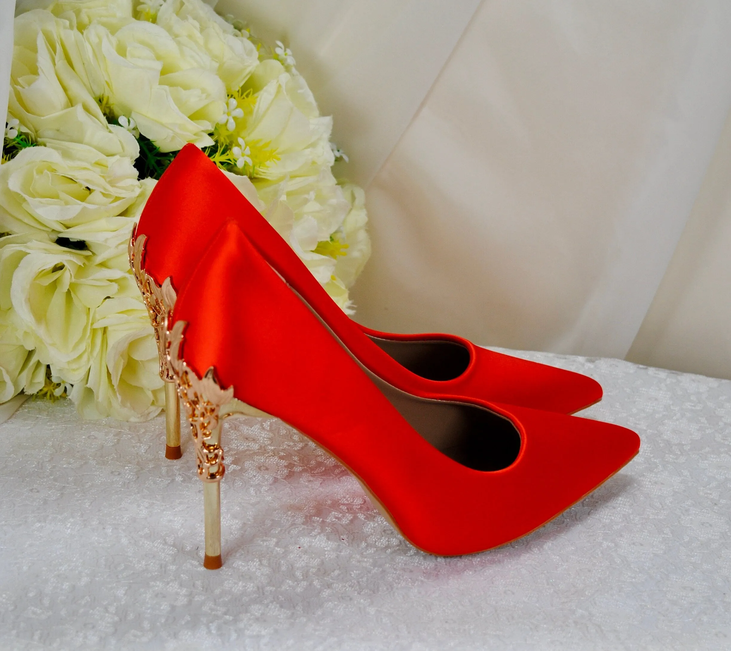 Orange Bridal Shoes