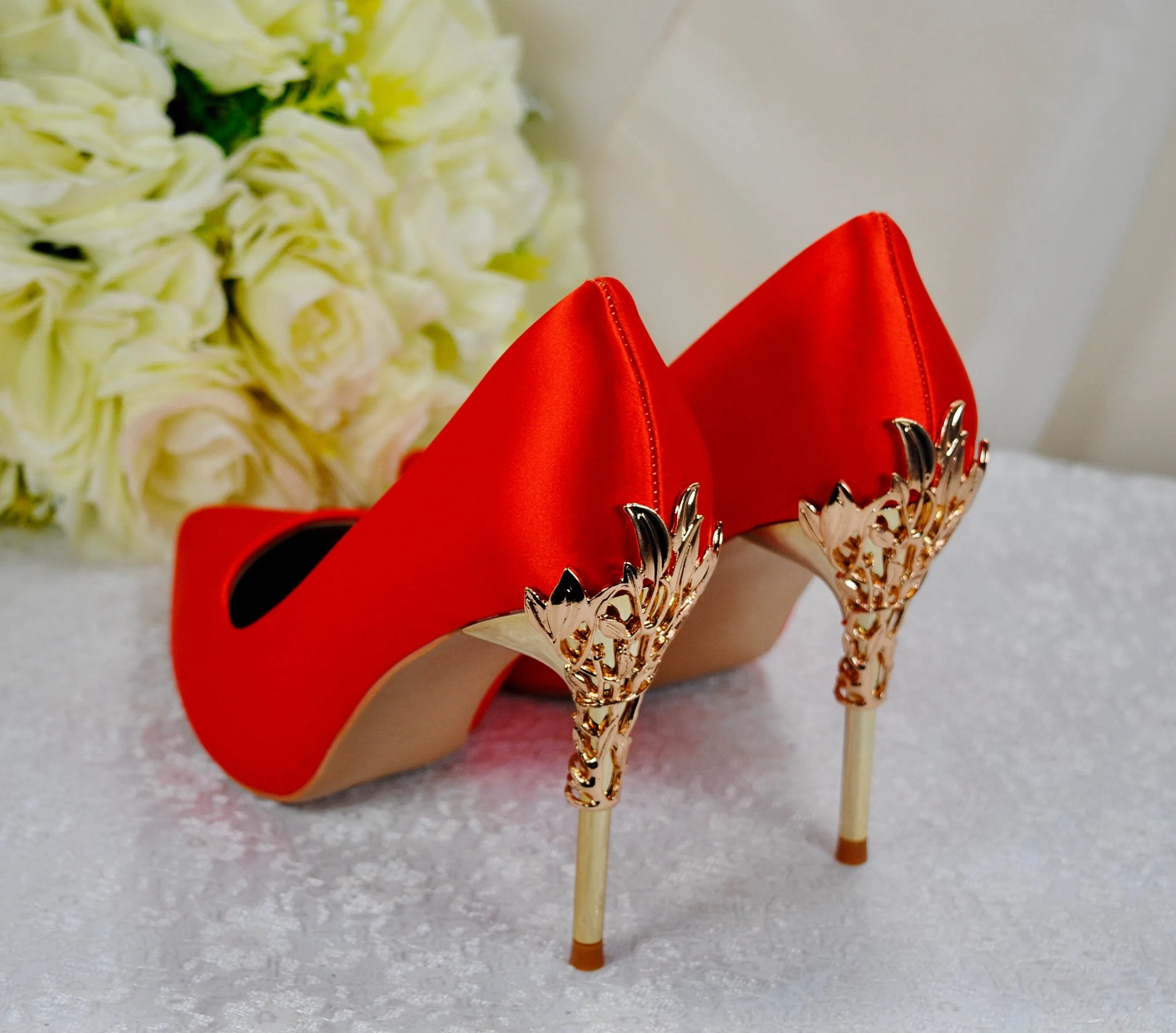 Orange Bridal Shoes