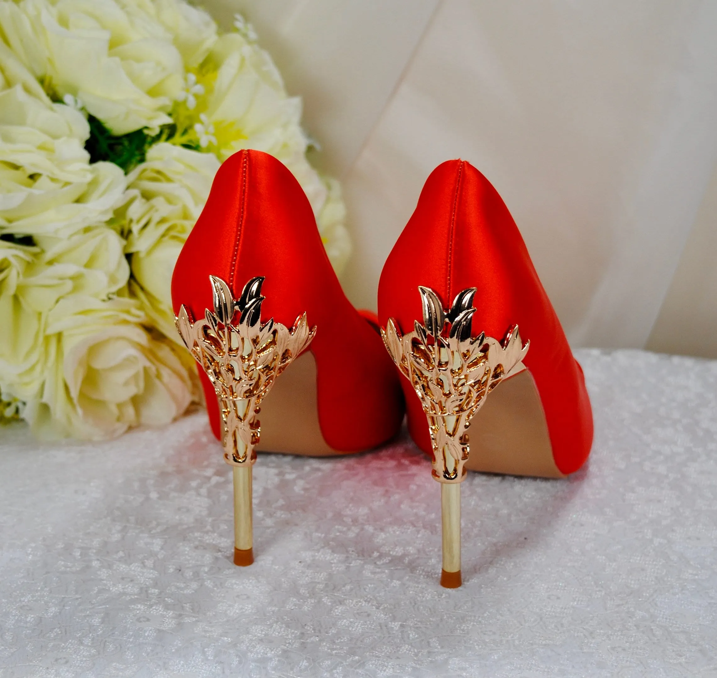 Orange Bridal Shoes