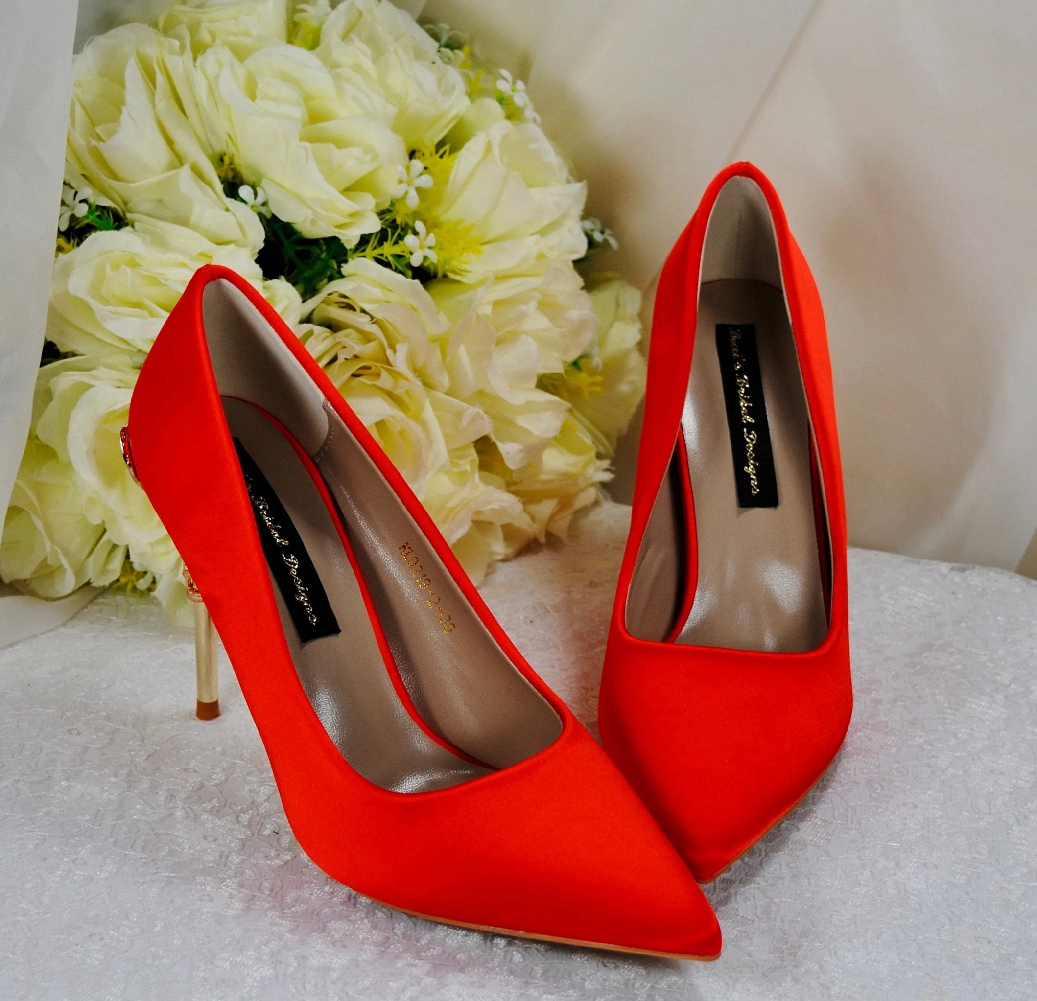 Orange Bridal Shoes
