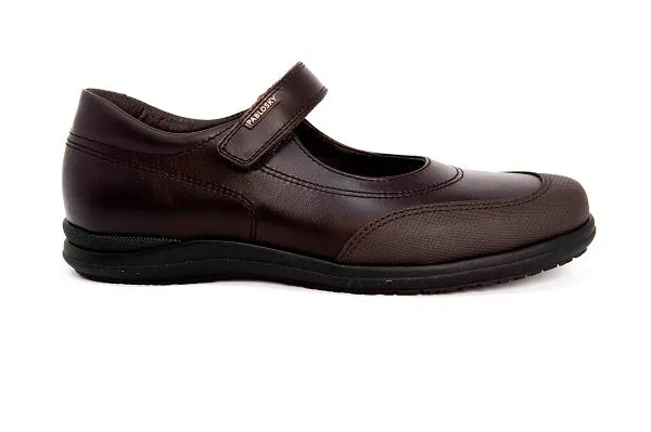 Pablosky Kids Brown Leather Mary Jane Girls Shoe - 320090