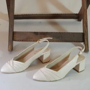 Pointed  Stripes Sling Back
