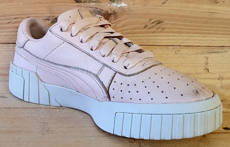 Puma Cali Emboss Low Leather Trainers UK5/US7.5/EU38 369734 01 Pink/White