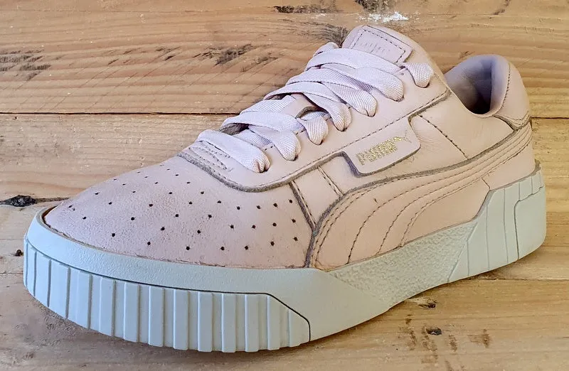 Puma Cali Emboss Low Leather Trainers UK5/US7.5/EU38 369734 01 Pink/White