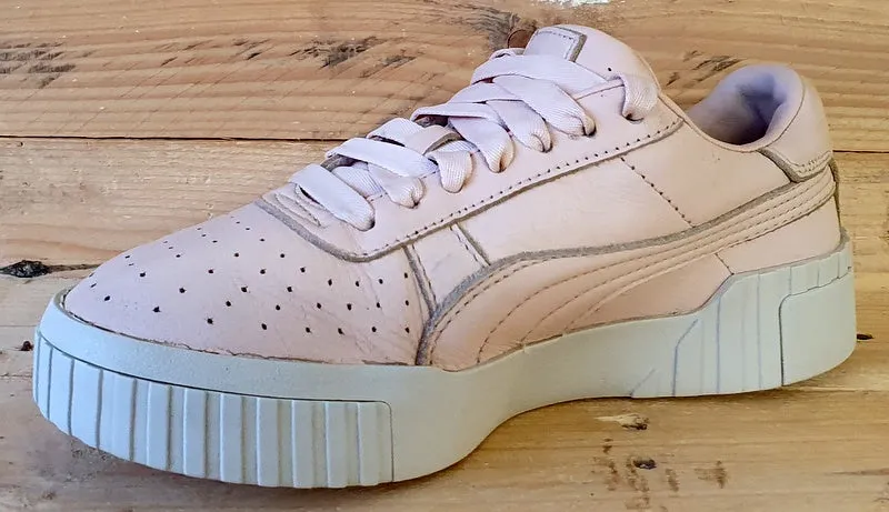 Puma Cali Emboss Low Leather Trainers UK5/US7.5/EU38 369734 01 Pink/White