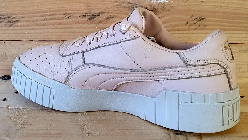 Puma Cali Emboss Low Leather Trainers UK5/US7.5/EU38 369734 01 Pink/White