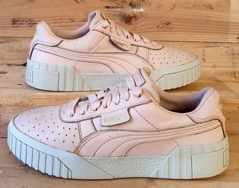 Puma Cali Emboss Low Leather Trainers UK5/US7.5/EU38 369734 01 Pink/White