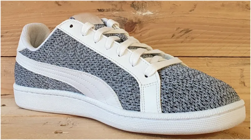 Puma Smash Knit Low Textile Trainers UK8/US9/EU42 362389 02 White/Grey/Black