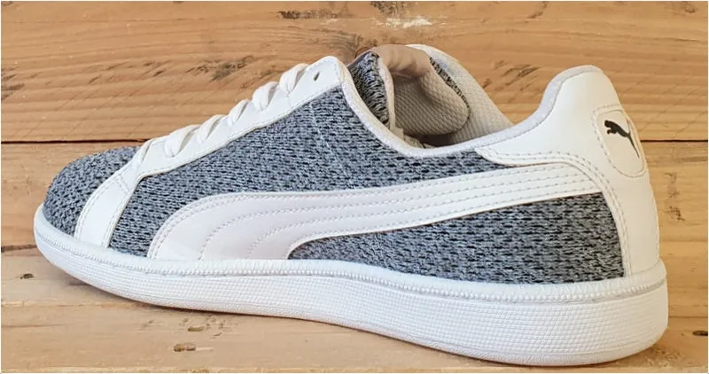 Puma Smash Knit Low Textile Trainers UK8/US9/EU42 362389 02 White/Grey/Black