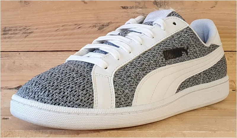 Puma Smash Knit Low Textile Trainers UK8/US9/EU42 362389 02 White/Grey/Black