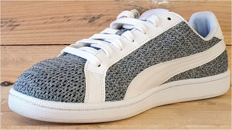 Puma Smash Knit Low Textile Trainers UK8/US9/EU42 362389 02 White/Grey/Black