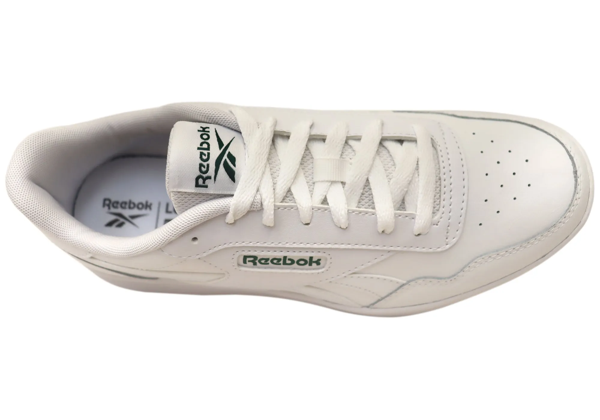 Reebok Court Advance Womens Comfortable White Lace Up Sneakers