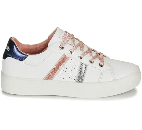 Refresh - 69685 -Metallic Trainer - White/Navy/Nude