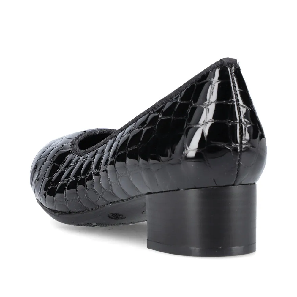Rieker Court Shoe 49260-02 BLACK PAT