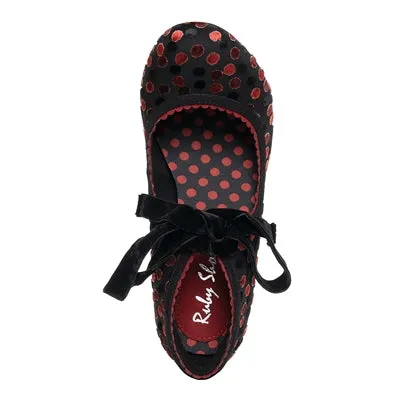 Ruby Shoo Willow RED NOIR to match bag Alberta Red Noir