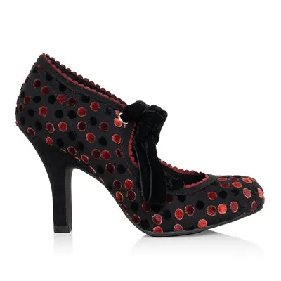 Ruby Shoo Willow RED NOIR to match bag Alberta Red Noir