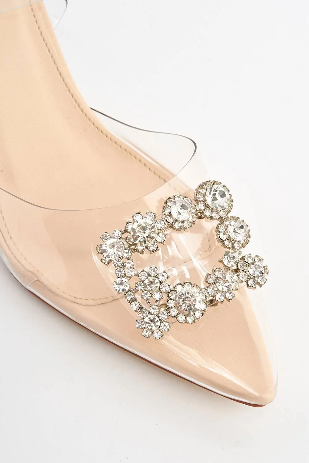 Shinna Slingback Spool Heel Court Shoes in Nude