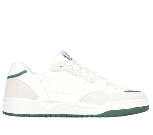 Skechers Men Shoes - Koopa Court - Volley Low Varsity in White/Green, 5.5 to 14