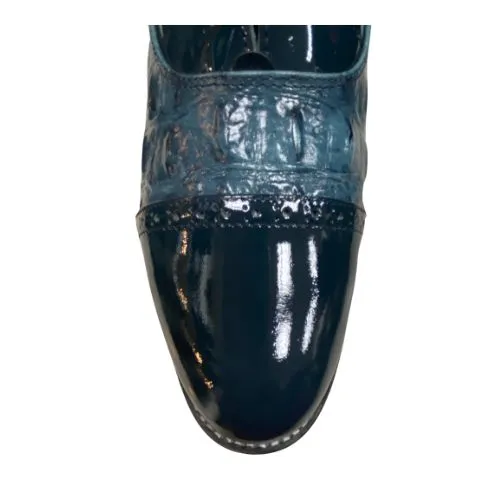 Stacy Baldwin Patent Hornback Dark Blue 153233